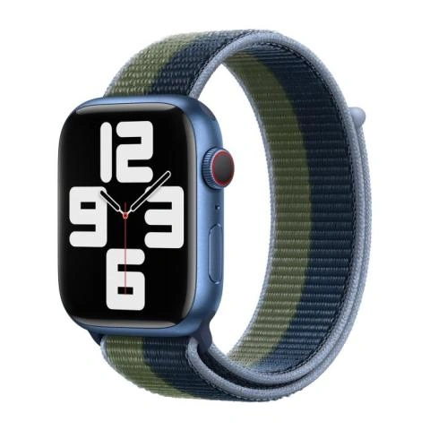 Apple Sport Loop Apple Watch 42mm 44mm 45mm 49mm Abyss Blue Moss  Green