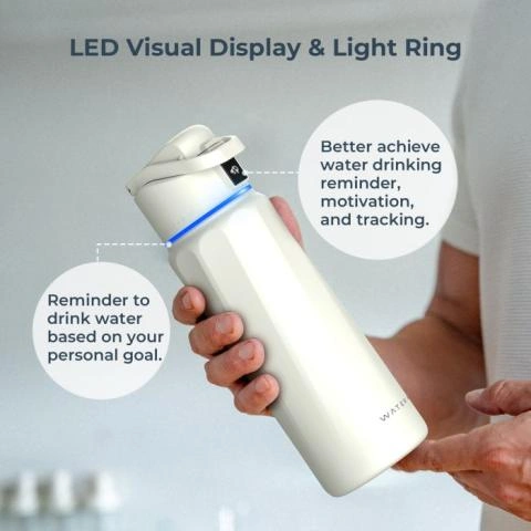 WaterH Boost Smart Water Bottle 946ml White