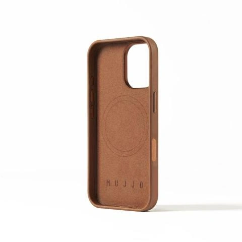 Mujjo Leather Case with MagSafe iPhone 16 Brown