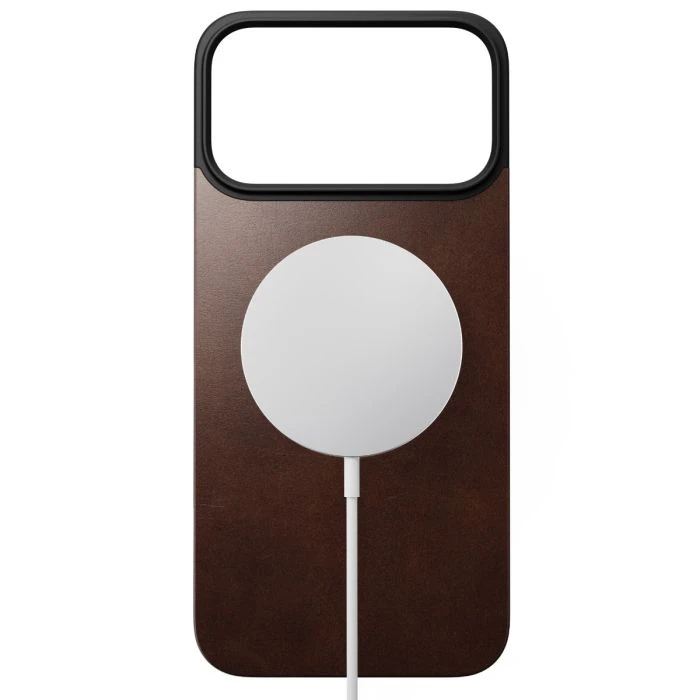 Nomad Magnetic Leather Case iPhone 17 Pro Max Rustic Brown Horween