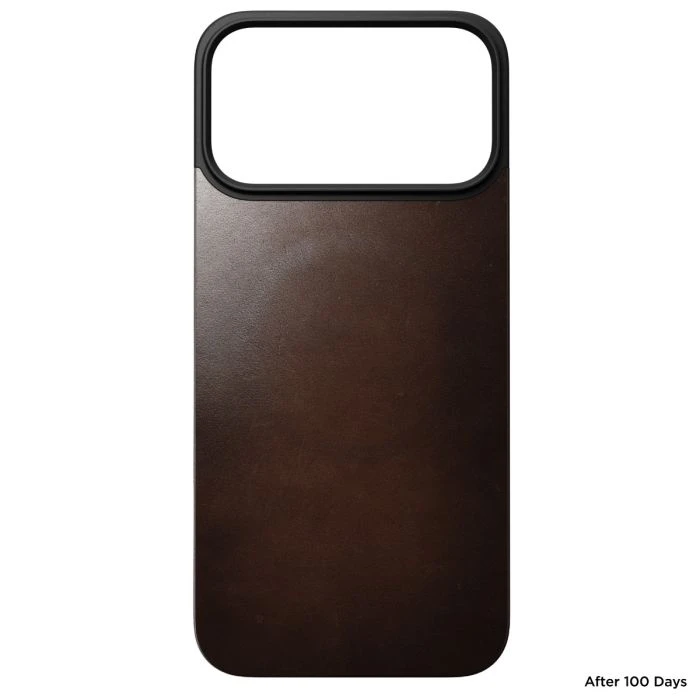 Nomad Magnetic Leather Case iPhone 17 Pro Max Rustic Brown Horween