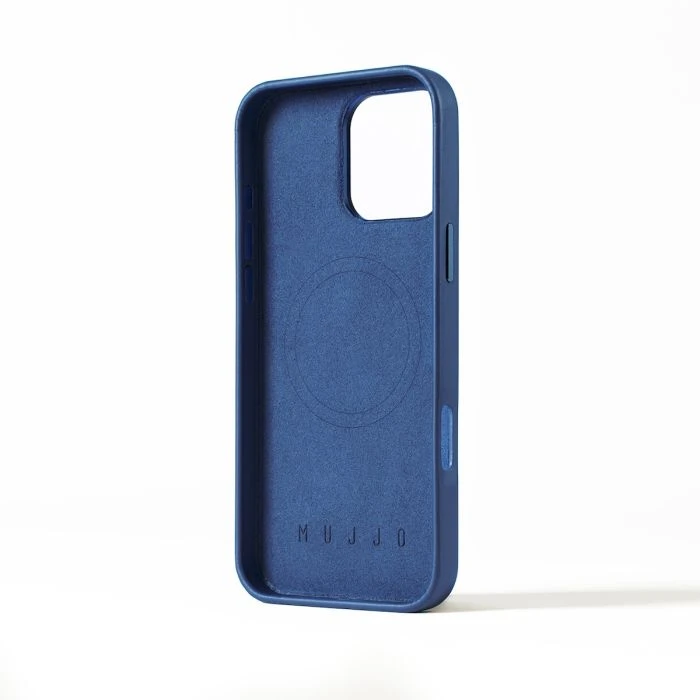 Mujjo Leather Case iPhone 16 Pro Max Blue