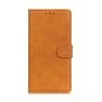 Casecentive Leather Wallet case with closure iPhone 13 tan sticky
