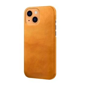 Casecentive Leather Back case iPhone 13 tan