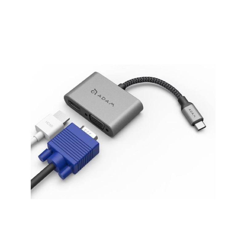 ADAM elements CASA Hub VH1 USB-C 3.1 to VGA / HDMI grey