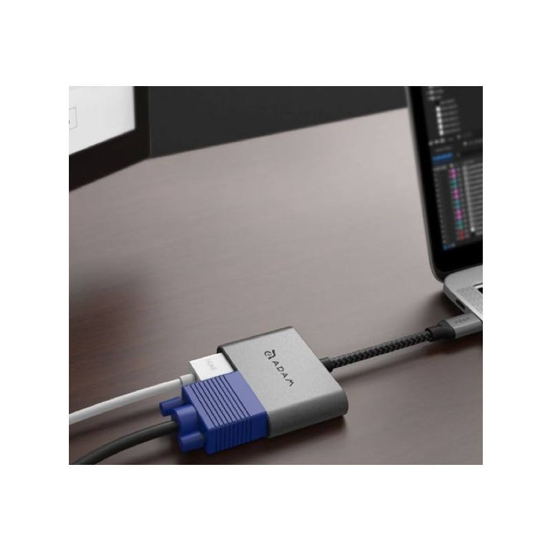 Adam Elements Adaptador hub VH1 USB-C a HDMI/VGA - iShop