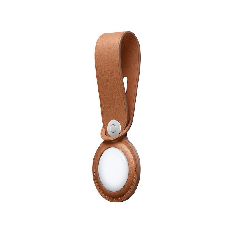 Apple AirTag Leather Loop saddle brown