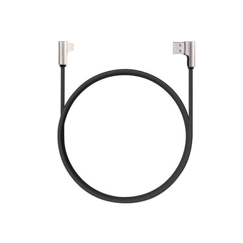 Aukey 90° kabel USB-A naar Lightning 1.2m zwart