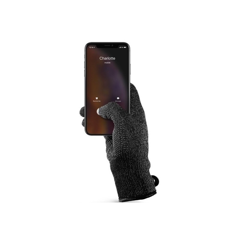 Mujjo Double-Layered Touchscreen Gloves (S) zwart