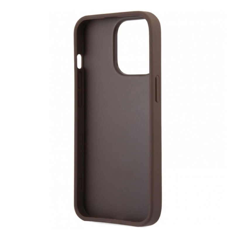Guess GUBKP14XHG4SHW Case for iPhone 14 Pro Max 6.7 Inch Brown