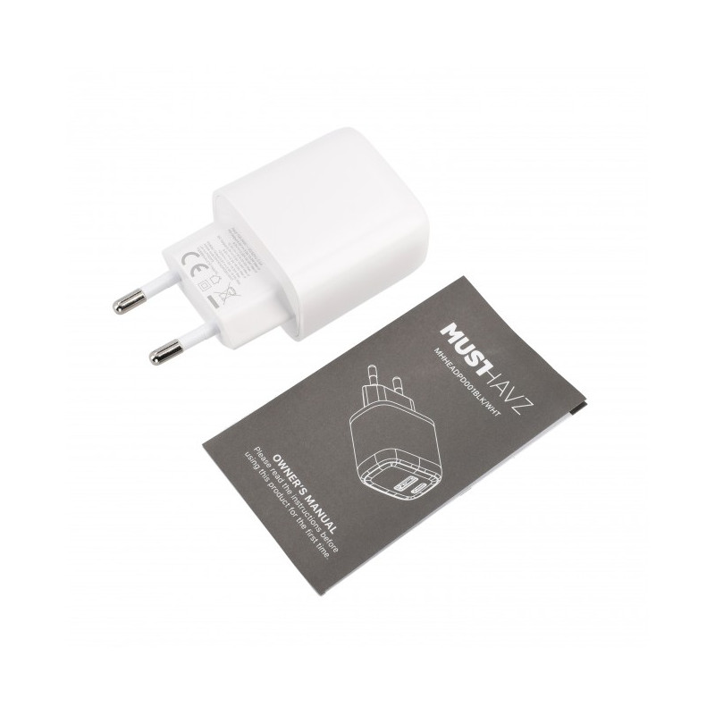 Musthavz Power Delivery oplader 20 Watt met USB-A en USB-C poort wit