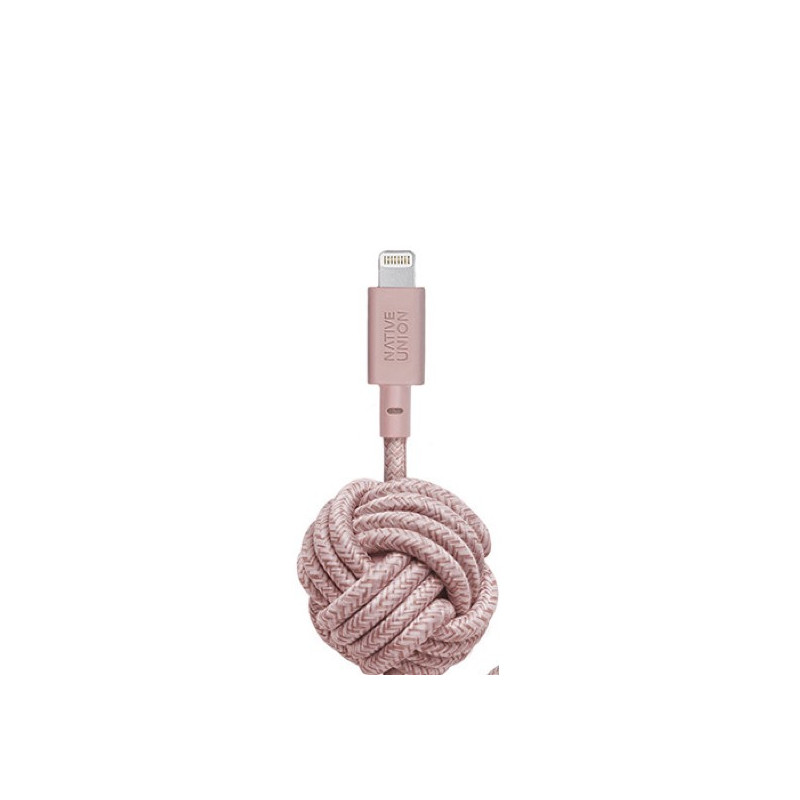 Native Union Kevlar Night Lightning kabel 3m roze