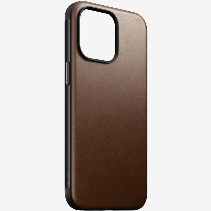 Nomad Modern Leather Case Magsafe iPhone 15 Pro Max brown