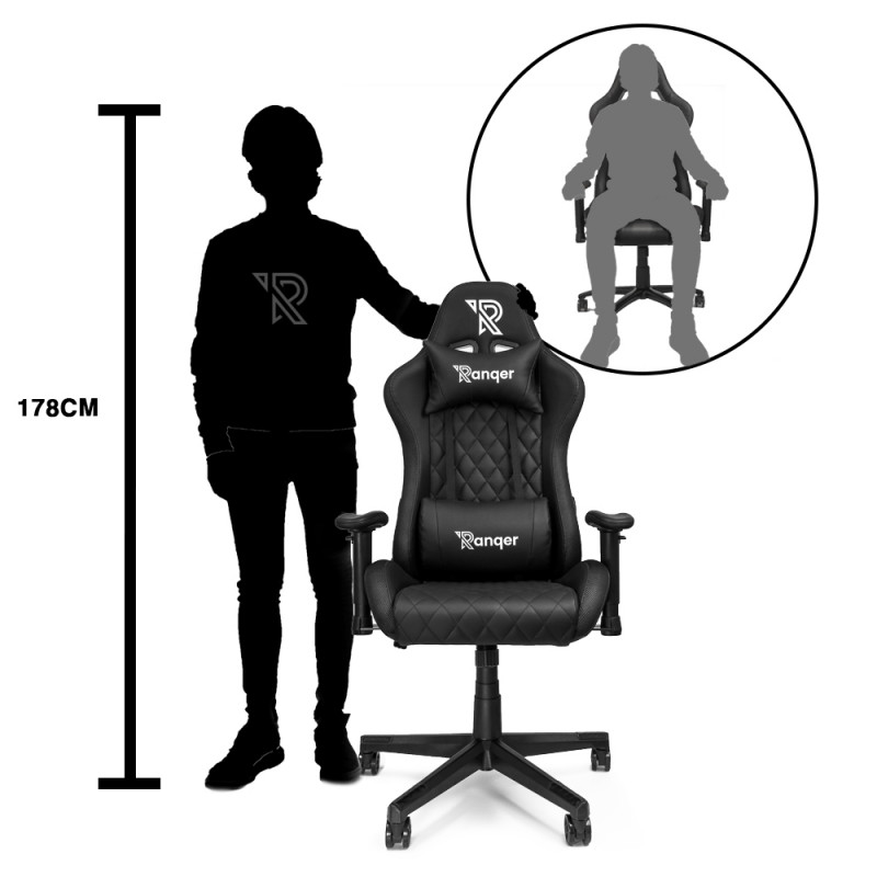 Ranqer Halo - RGB - Gaming chair - Black