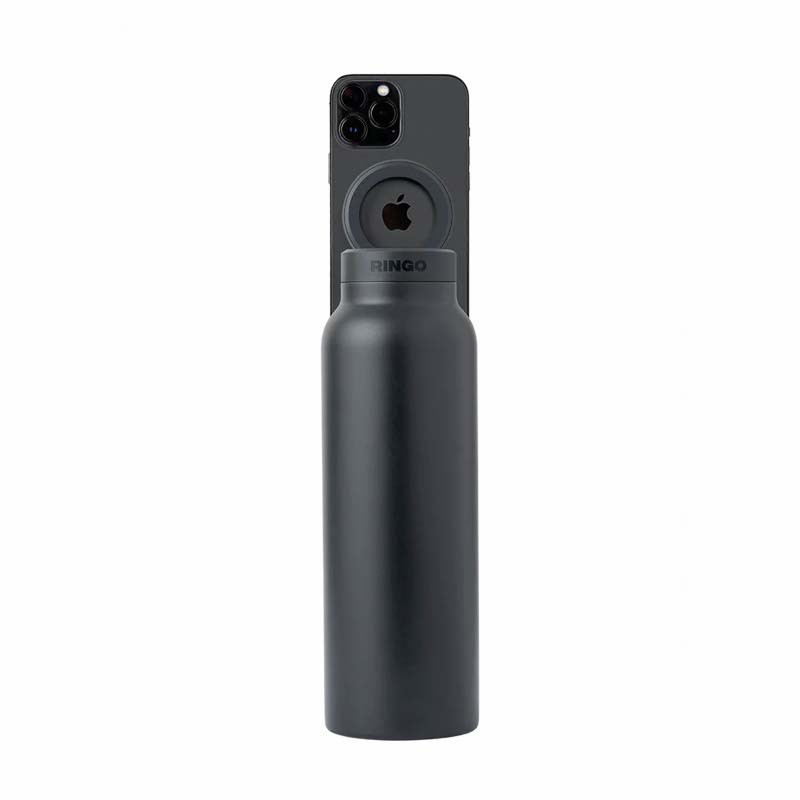 Ringo waterbottle with MagSafe-ring as phone holder 700 ml steel