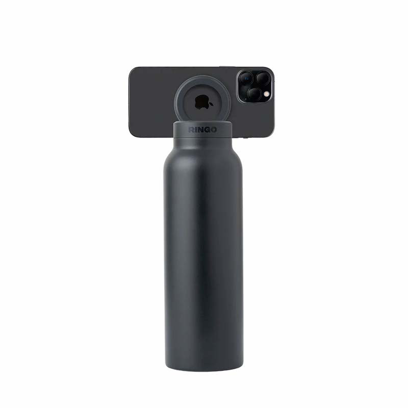 Ringo waterbottle with MagSafe-ring as phone holder 700 ml steel