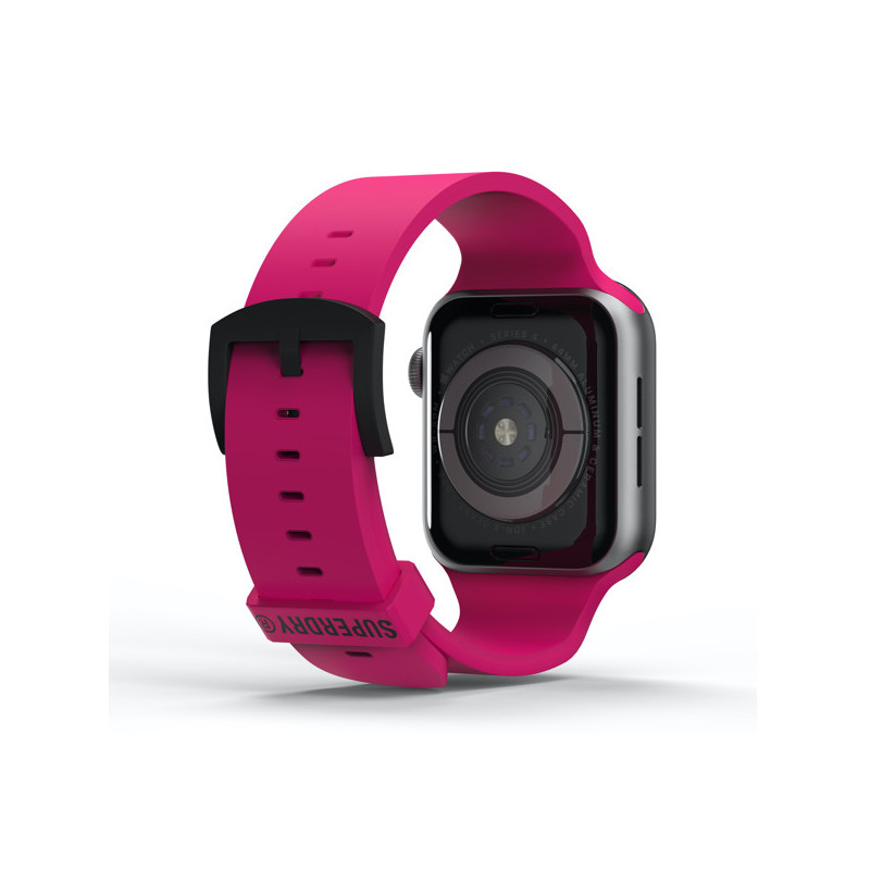 SuperDry siliconen band Apple Watch 38 / 40mm roze