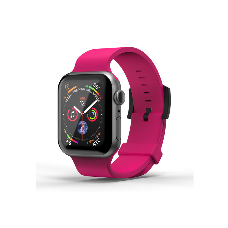 SuperDry siliconen band Apple Watch 42mm / 44mm / 45mm / 49mm roze