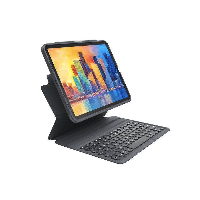 Uiterlijk doorgaan met Frank ZAGG Pro Keys Wireless Keyboard Bookcase iPad Air (2020 / 2022) grey