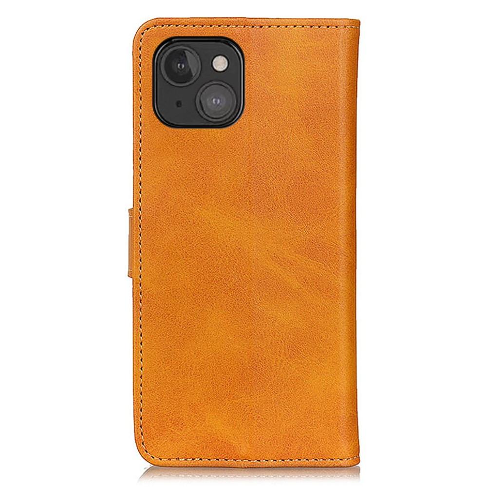 Casecentive Leather Wallet case with closure iPhone 13 Mini brown