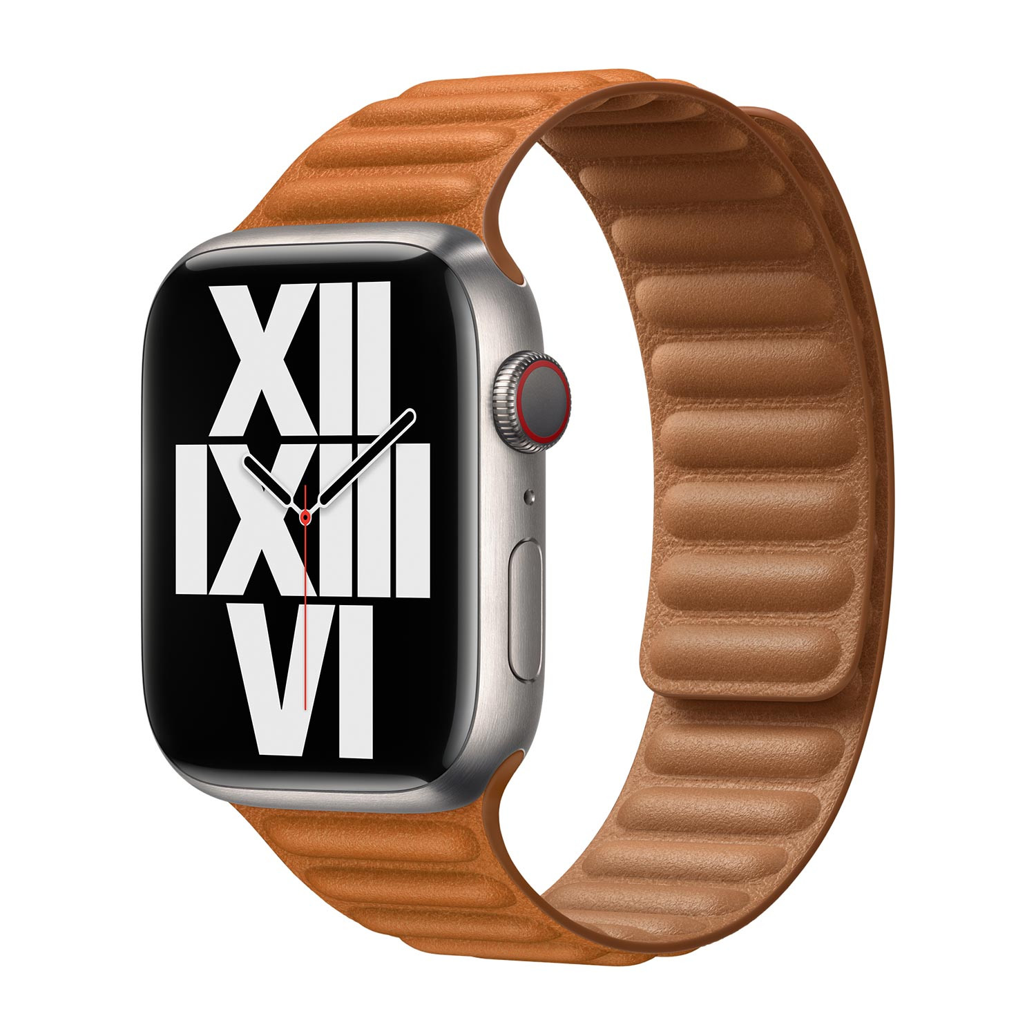 / Apple S/M Leather Brown Golden Watch Apple 45mm 42mm / 44mm Link