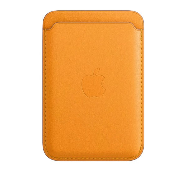 Apple Leather Card Holder with MagSafe (1st gen) for iPhone California poppy