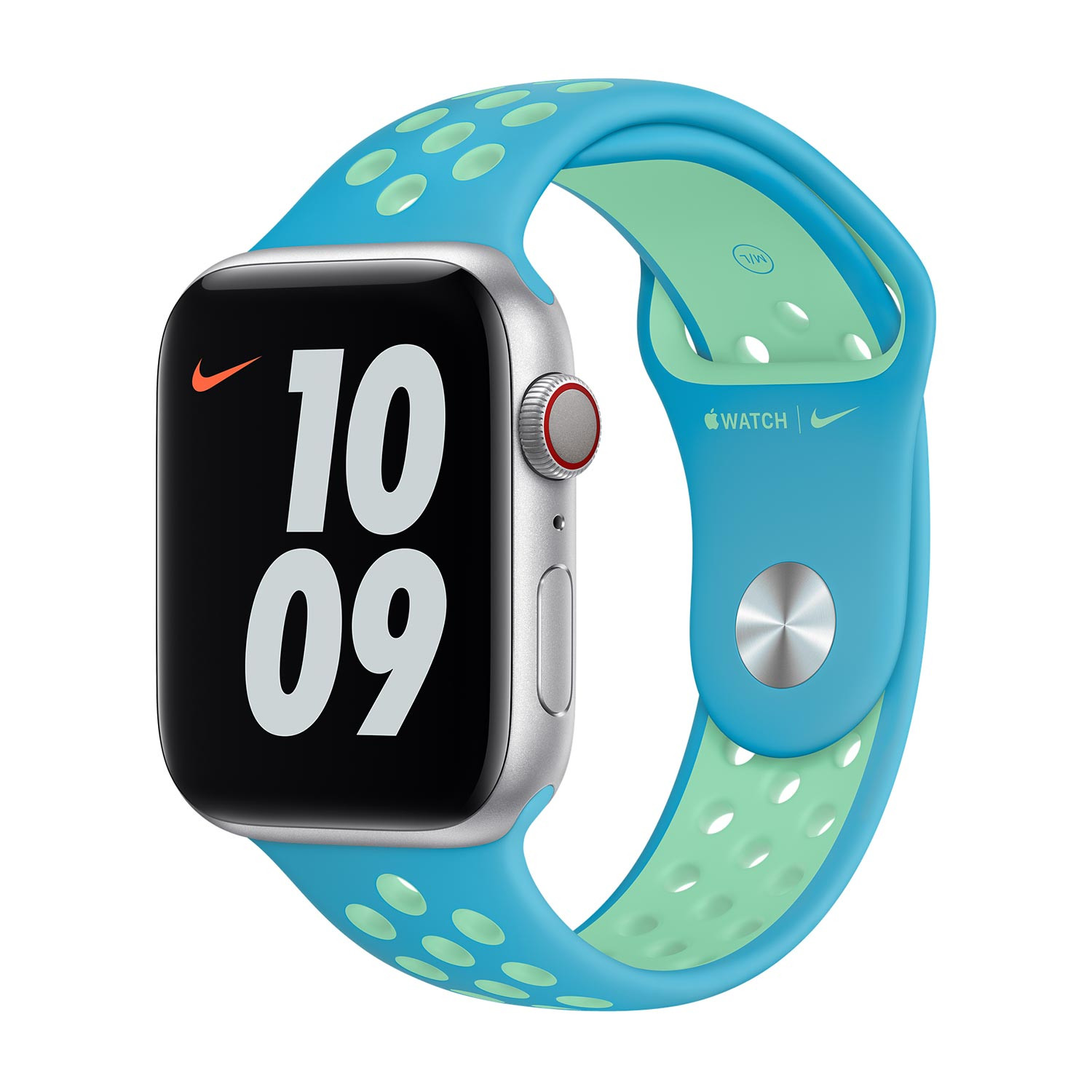 Apple Nike Sport Band Apple Watch 42mm / 44mm / 45mm / 49mm Chlorine Blue /  Green Glow