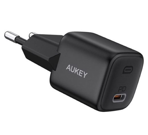 Aukey USB C Power Delivery Mini Charger 20W zwart