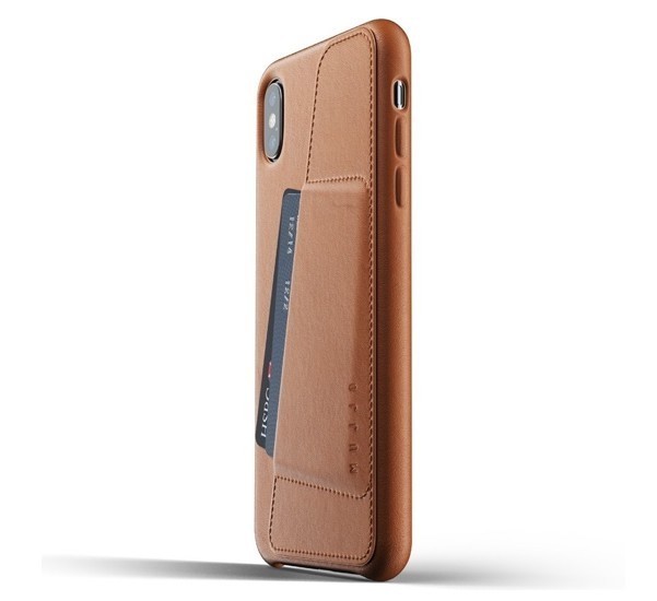 Mujjo Leather Wallet Case iPhone XS Max bruin