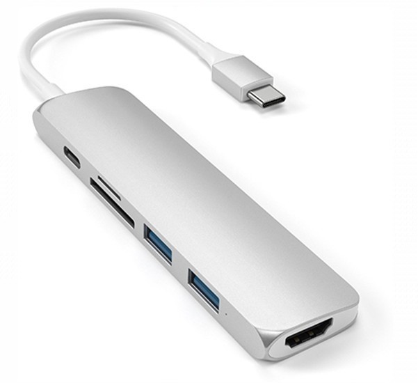 Satechi Type-C USB Passthrough HDMI Hub V2 silver