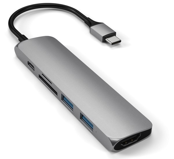 Satechi Type-C USB Passthrough HDMI Hub V2 gray