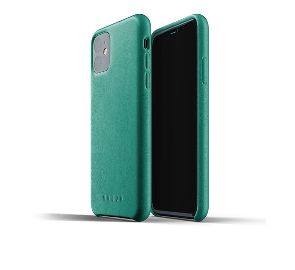 Mujjo Leather Case iPhone 11 groen