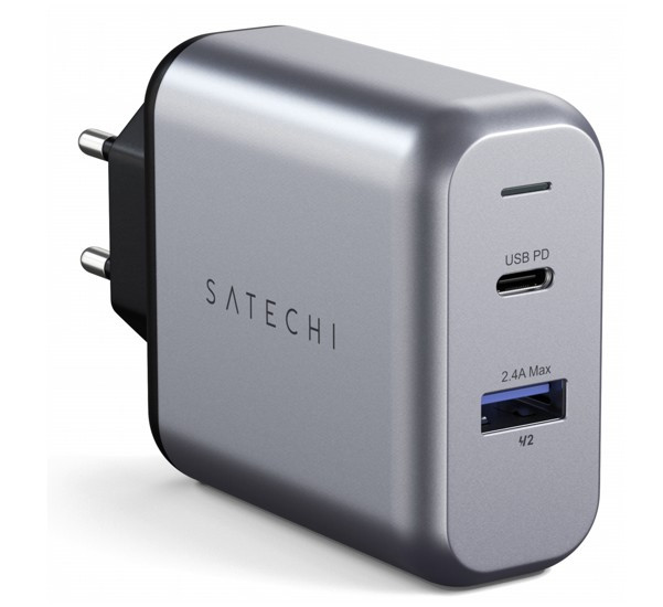 Satechi 30W Dual Port Wall Charger gray
