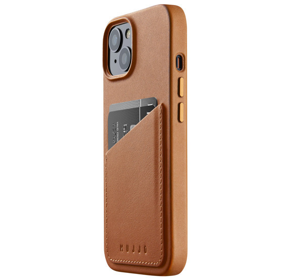 Mujjo Leather Wallet Case iPhone 13 / 14 brown