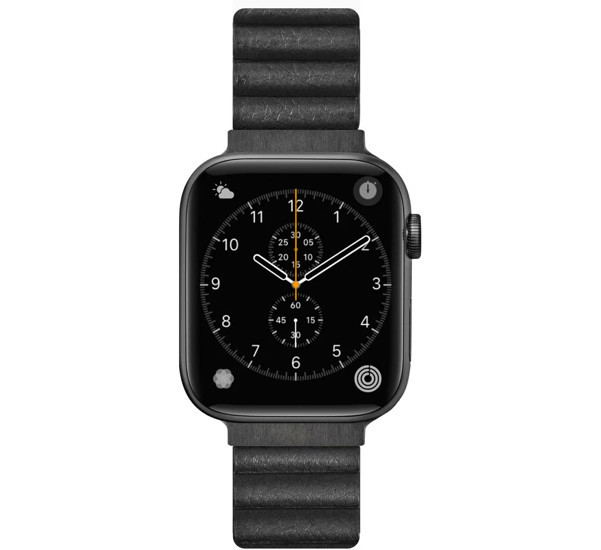 LAUT Novi Leather Loop Apple Watch 42mm / 44mm / 45mm / 49mm midnight