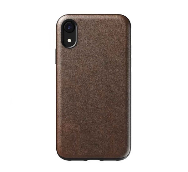 Nomad Rugged Case Leather iPhone XR bruin