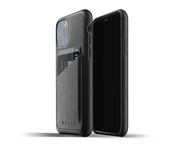 Mujjo Leather Wallet Case iPhone 11 Pro zwart