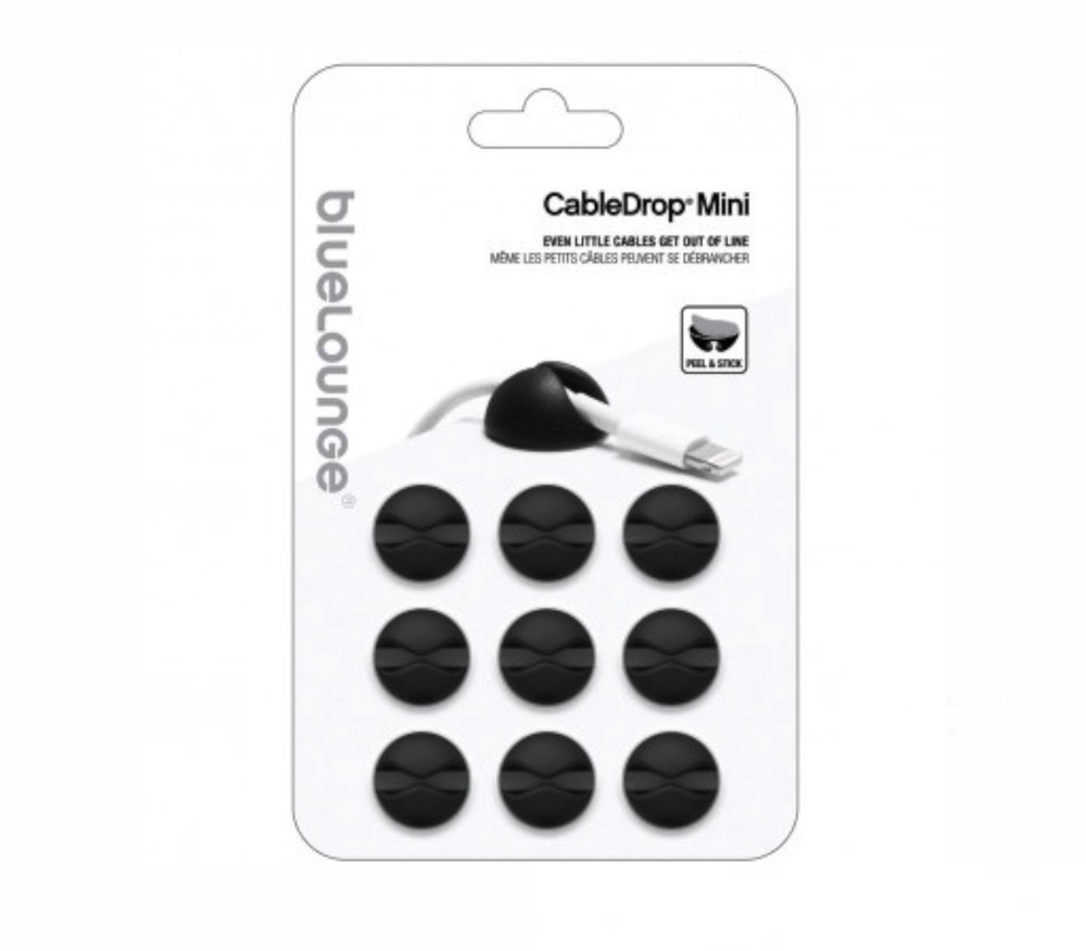 Bluelounge CableDrop Mini 9-pack black