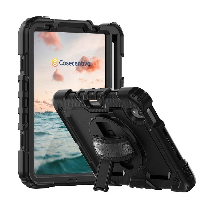 Casecentive Handstrap Pro Hardcase with handstrap iPad Mini 6 2021 black
