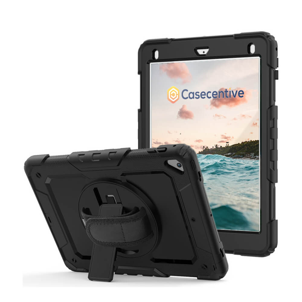 Casecentive Handstrap Pro Hardcase with hanhdstrap iPad Pro 11 inch 2018 black