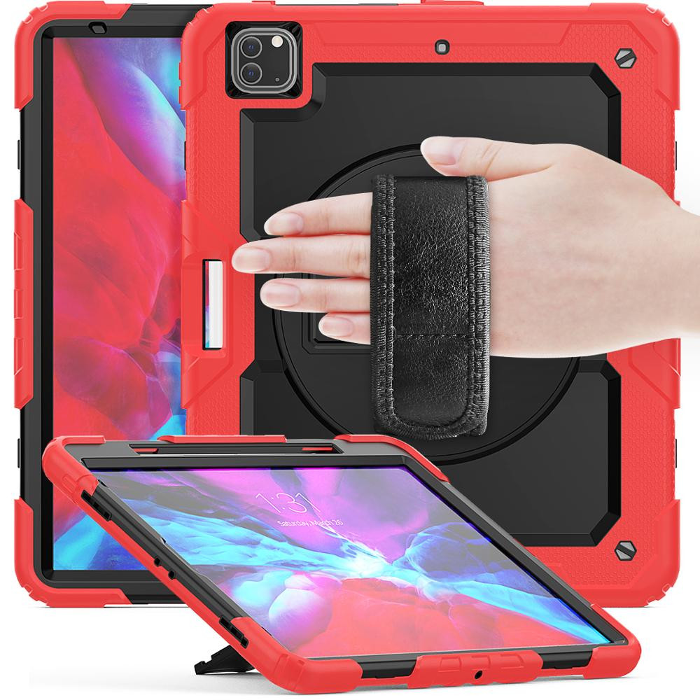 Casecentive Handstrap Pro Hardcase with handstrap iPad Pro 12.9" 2022 / 2021 / 2020 / 2018 red