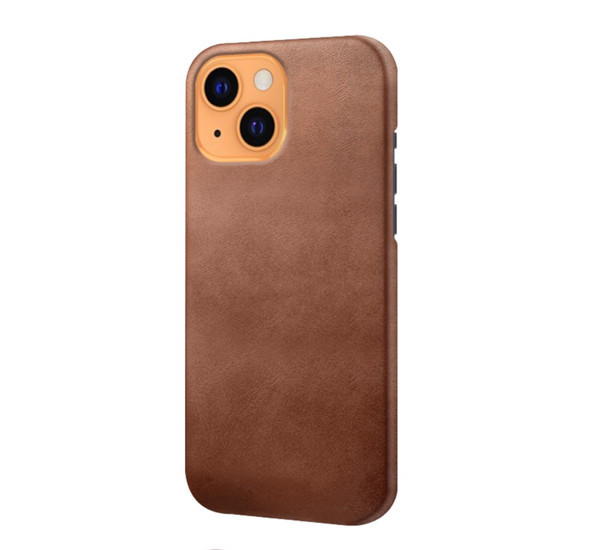 Casecentive Leather Back case iPhone 13 brown