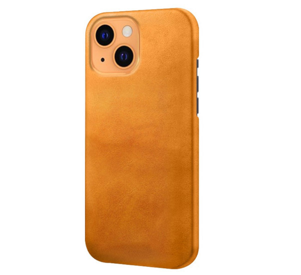 Casecentive Leather Back case iPhone 13 Mini tan