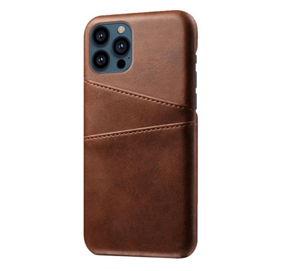 Casecentive Leather Wallet Back case iPhone 13 Pro brown