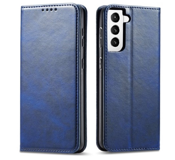 Casecentive Leren Wallet case Luxe Samsung Galaxy S21 blauw