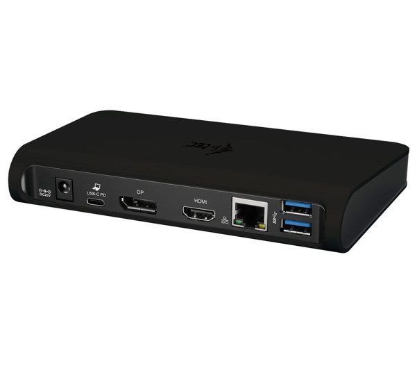 i-Tec Thunderbolt 3 / USB-C Dual Display Docking Station + USB C / USB C black cable 