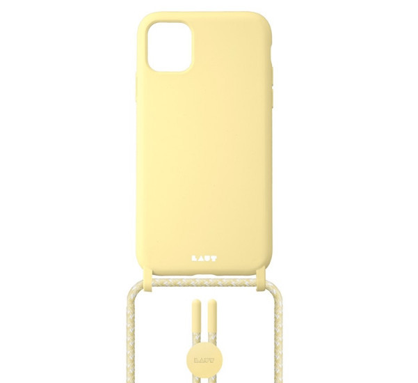 Laut Pastels case met koord iPhone 12 / iPhone 12 Pro geel