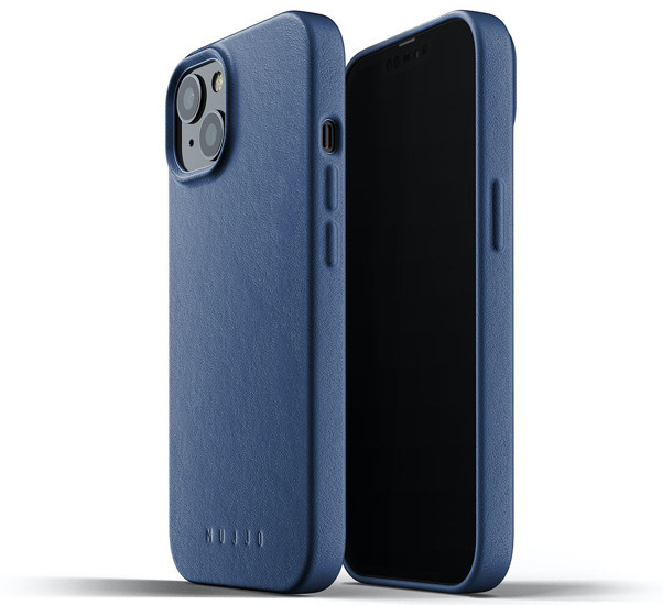 Mujjo Leather Case iPhone 13 blue