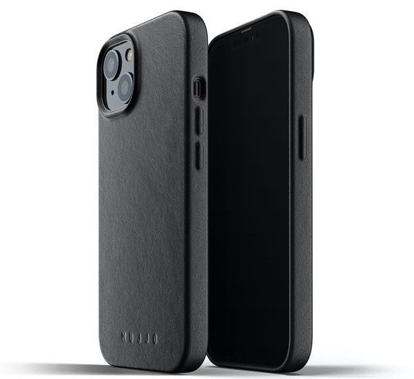 Mujjo Leather Case iPhone 13 black