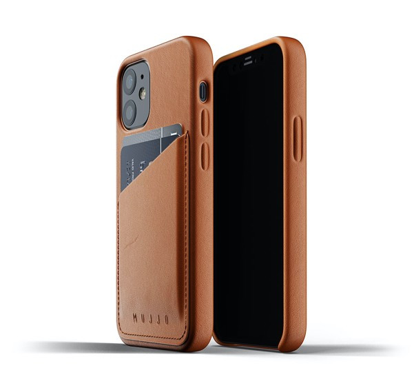Mujjo Leather Wallet Case iPhone 12 Mini bruin